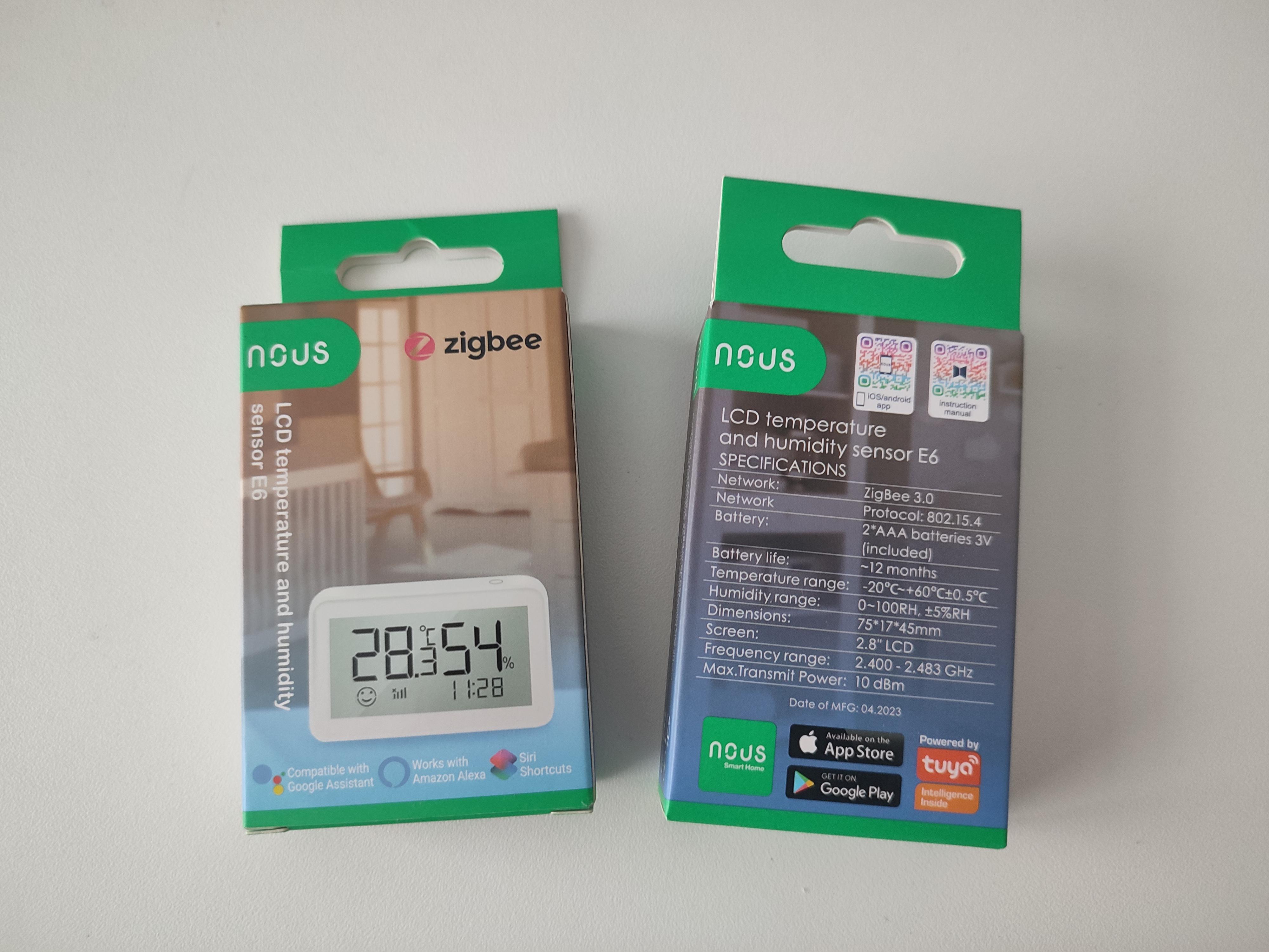 Nous E6 box front and back Nous E6 box front and back